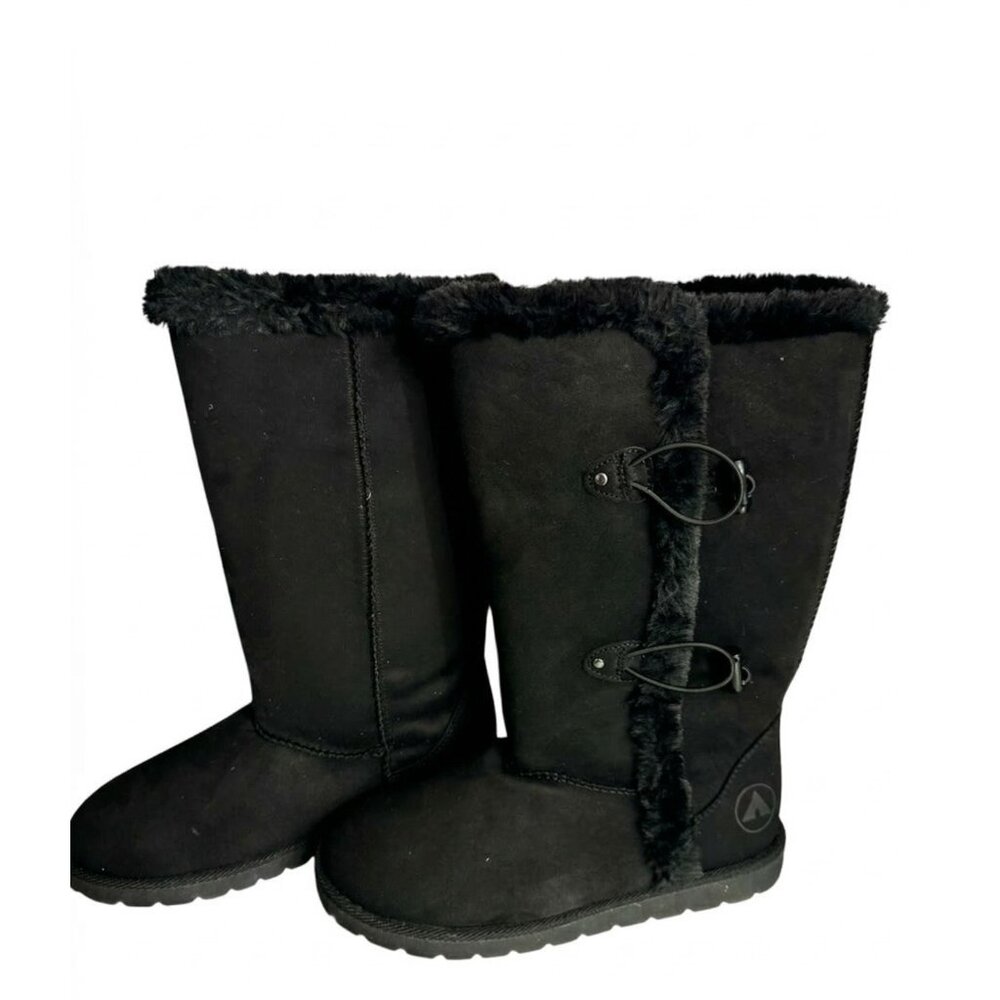 NEW in Box Airwalk Women's Myra Tall Black Winter Boots Size 6 Fuzzy Warm - Picture 2 of 6